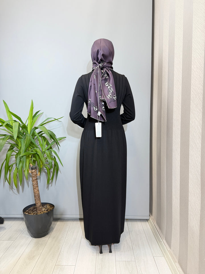 MissDalida Kalın Fitilli triko Elbise - 3264001