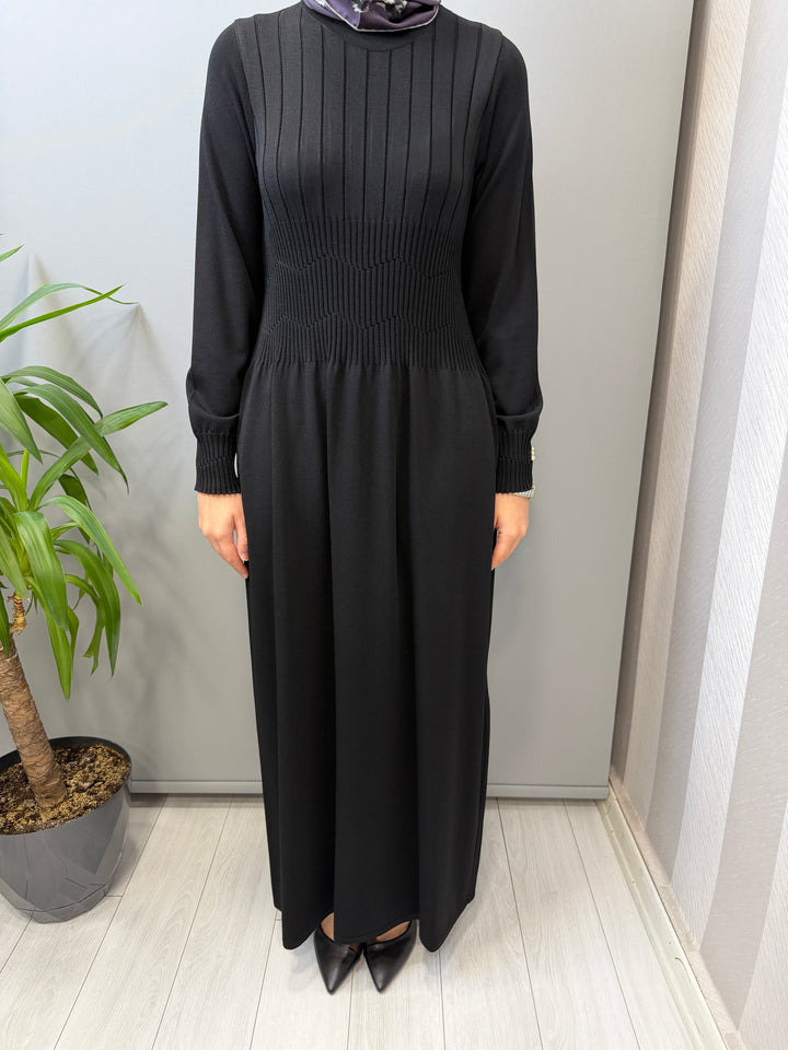MissDalida Kalın Fitilli triko Elbise - 3264001