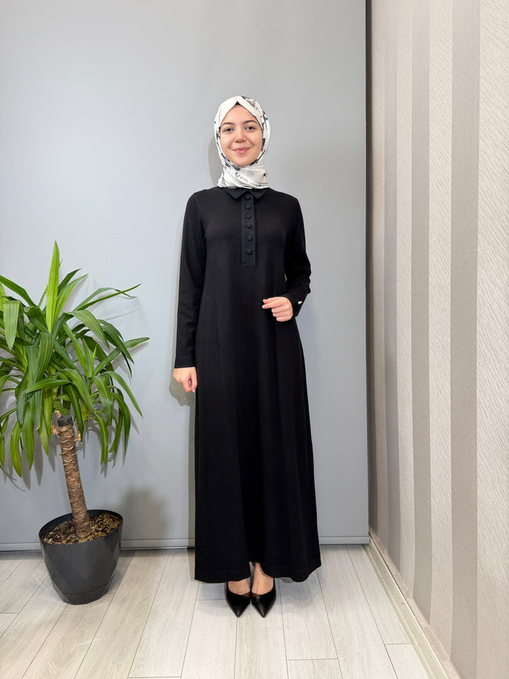 MissDalida Siyah Triko Elbise - 3264101