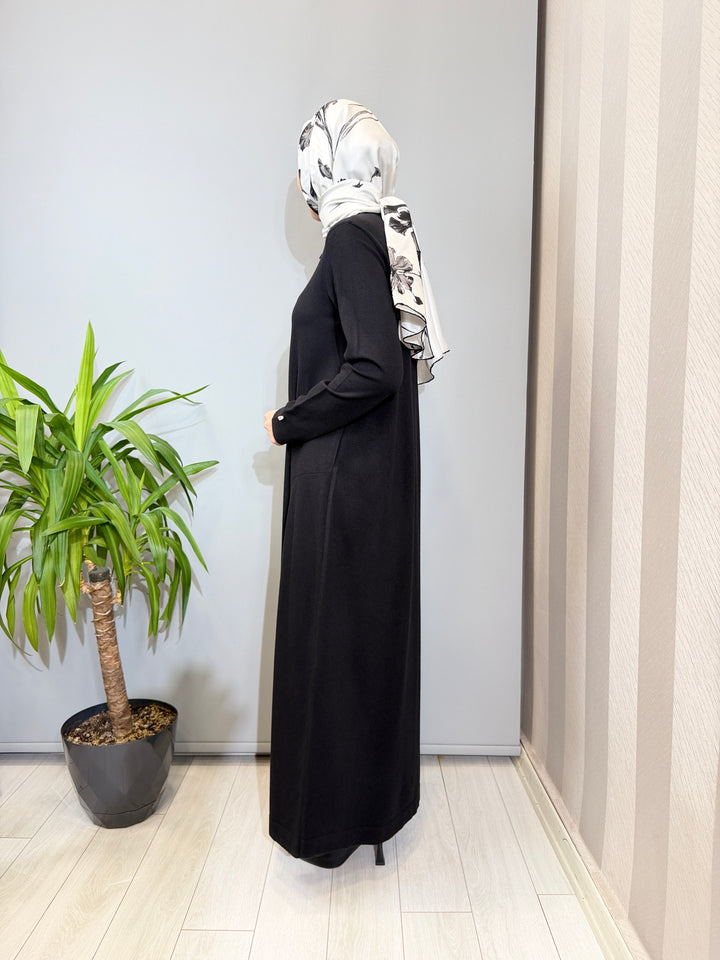 MissDalida Siyah Triko Elbise - 3264101
