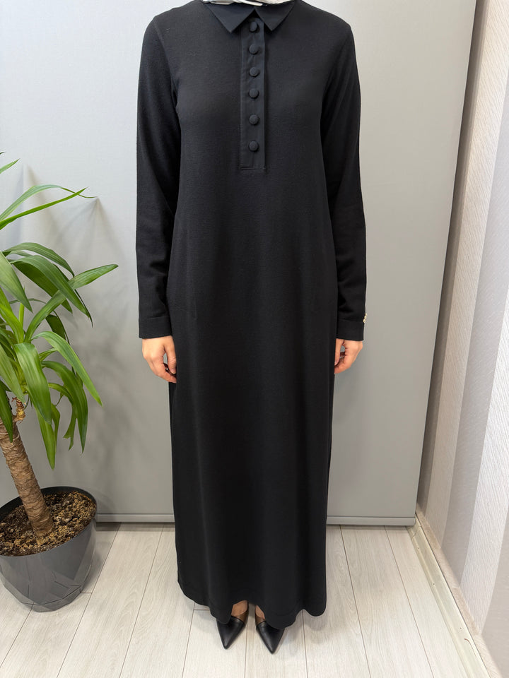 MissDalida Siyah Triko Elbise - 3264101