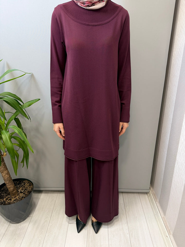 MissDalida Yuvarlak Yaka Basic Tunik Pantolon Takım - 3266009(3267005)
