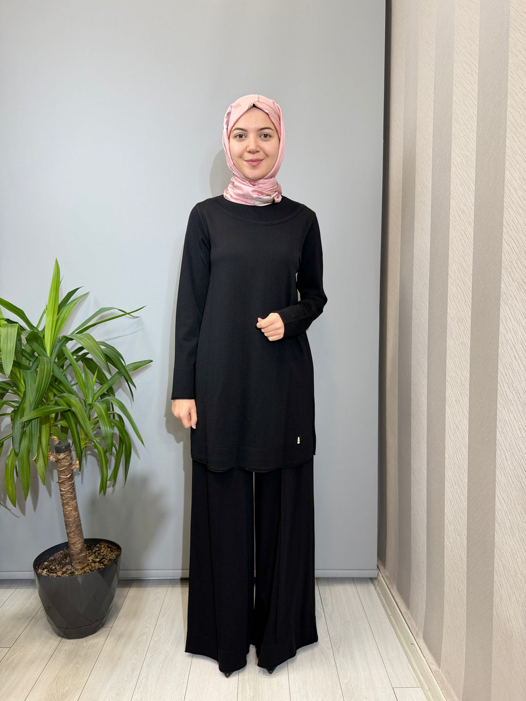 MissDalida Yuvarlak Yaka Basic Tunik Pantolon Takım - 3266009(3267005)