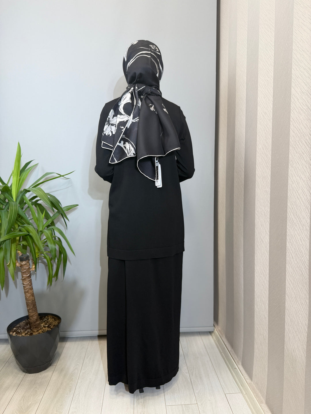 MissDalida Kendinden Desenli Triko Tunik Etek Takım - 3266011(3262004)