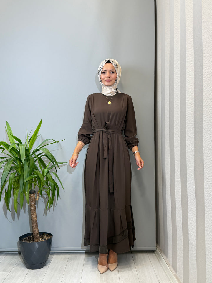 Misswhence Cupro İşlemeli Şifon Elbise 40813