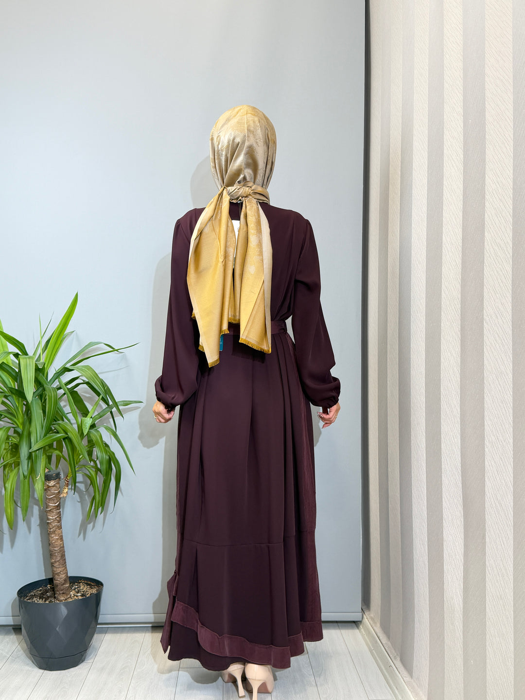 Misswhence Cupro İşlemeli Şifon Elbise 40813