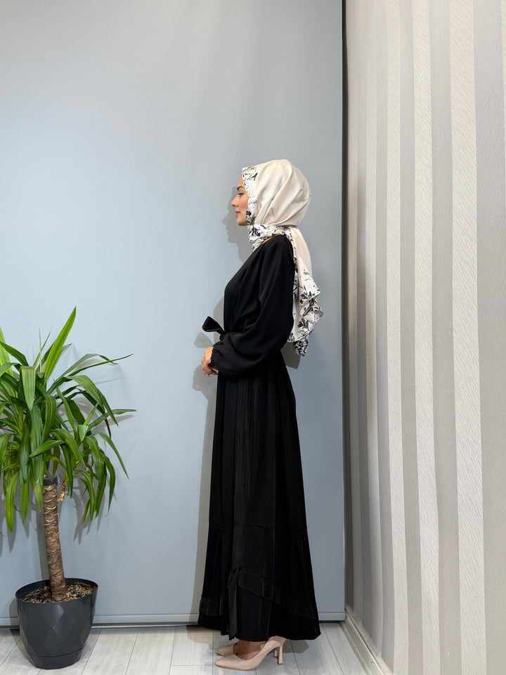 Misswhence Cupro İşlemeli Şifon Elbise 40813