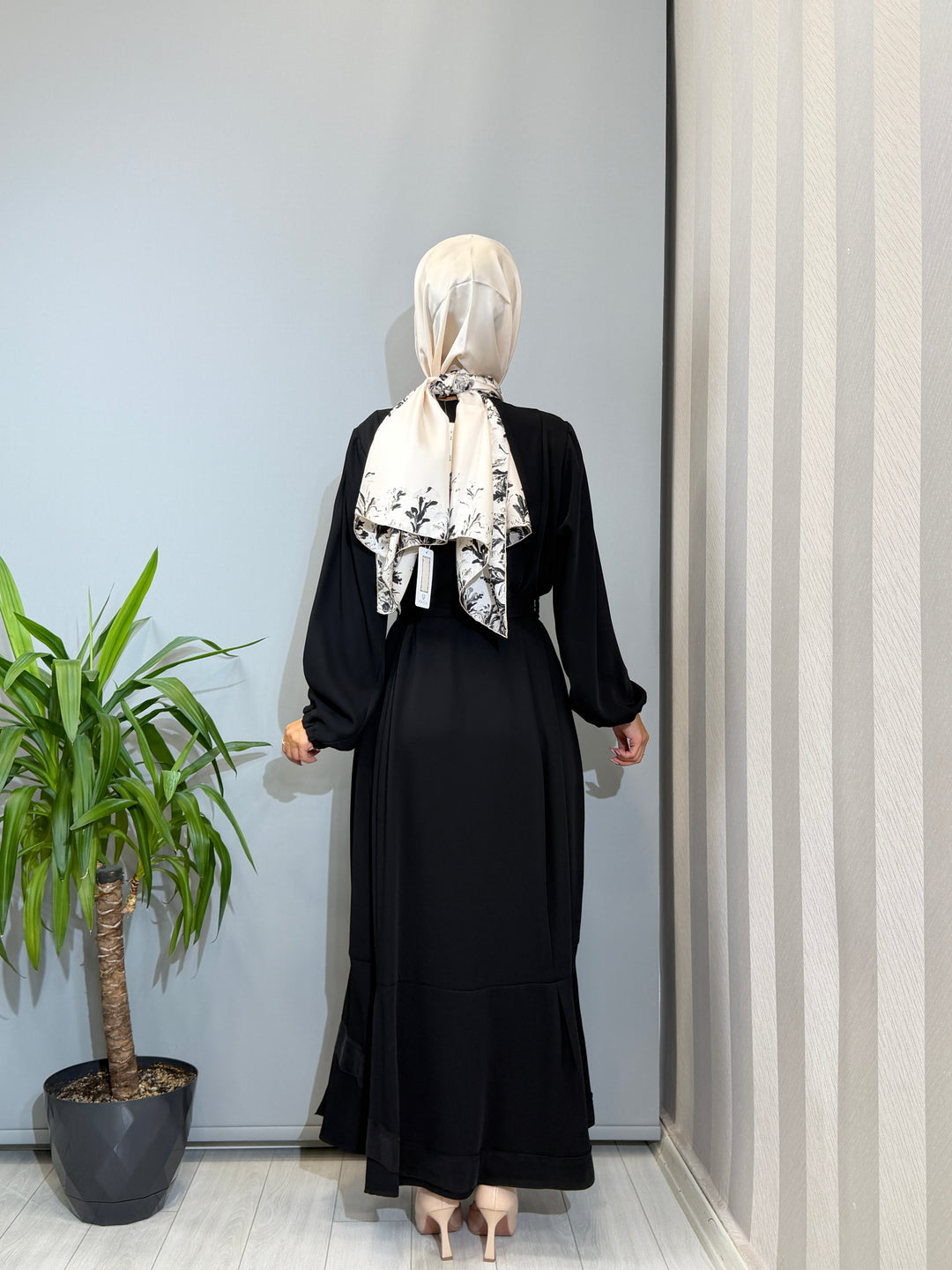 Misswhence Cupro İşlemeli Şifon Elbise 40813