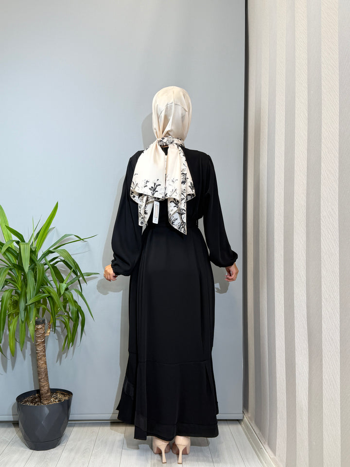 Misswhence Cupro İşlemeli Şifon Elbise 40813