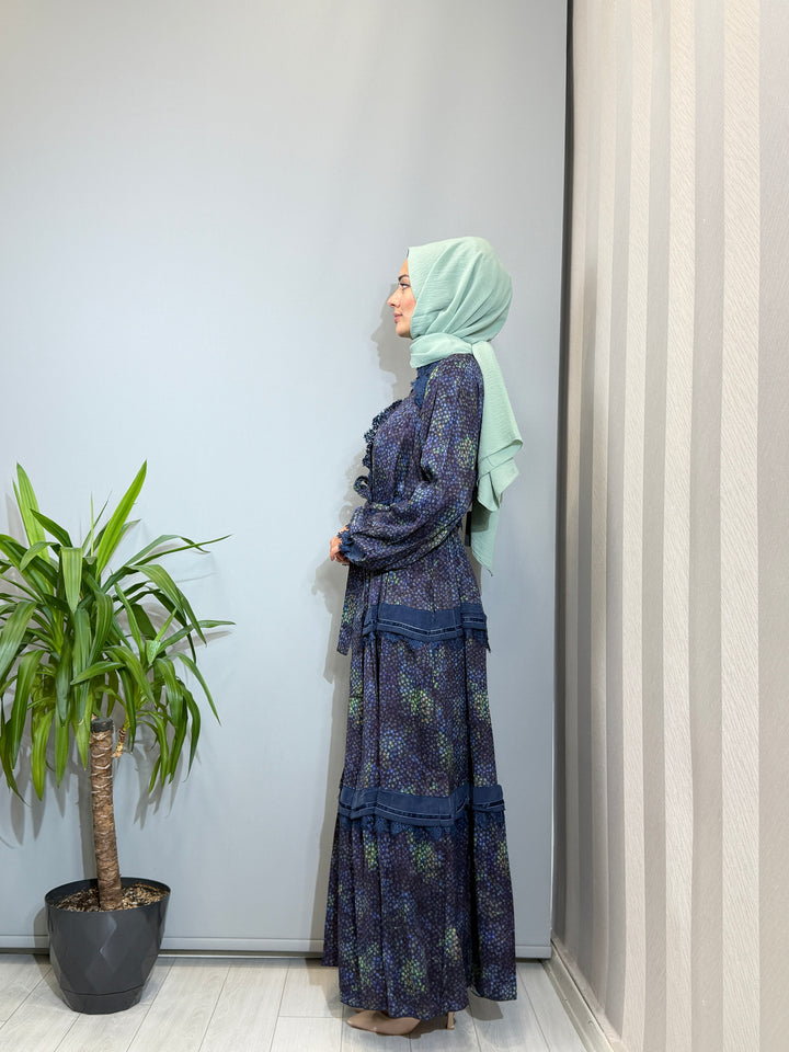 Misswhence Desenli Elbise 40830