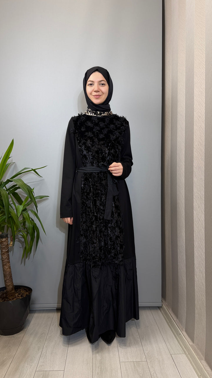 Misswhence Kadife Detaylı Elbise 40801