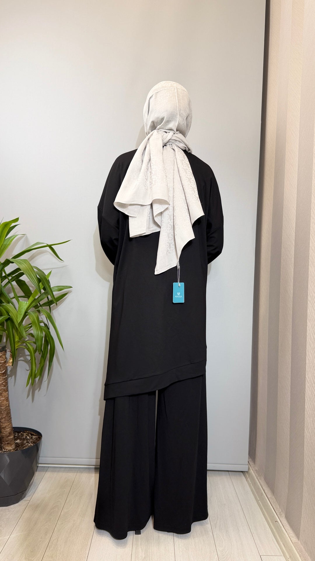 Almarwah Asimetrik Tunik Pantolon Takım 203112