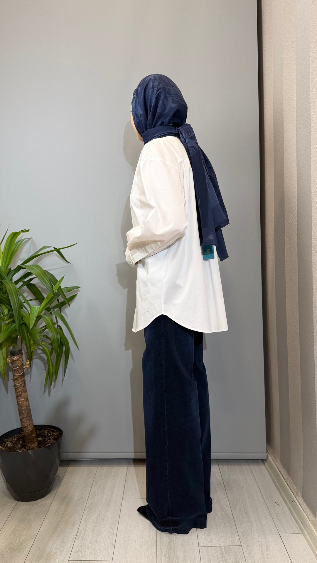 Clande Bağlama Detaylı Gömlek 2602-3049