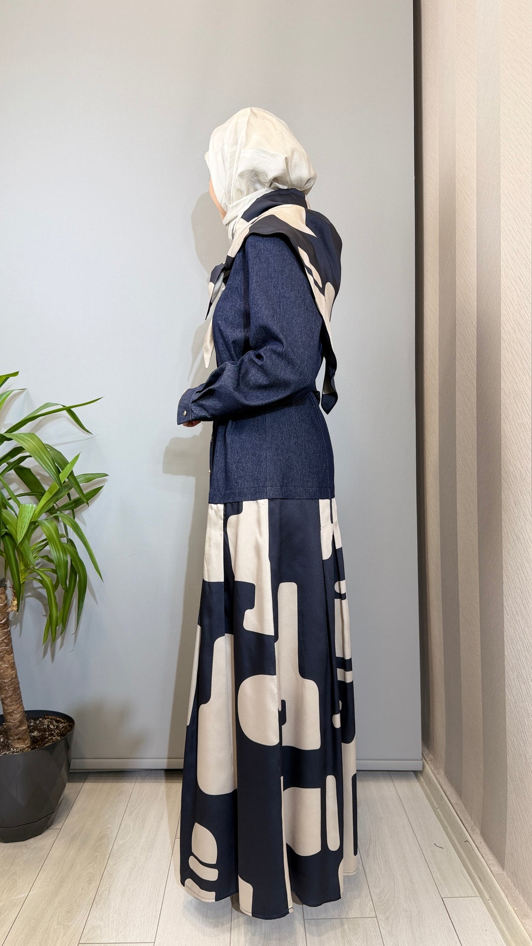 Clande Fularlı Elbise 2602-5036