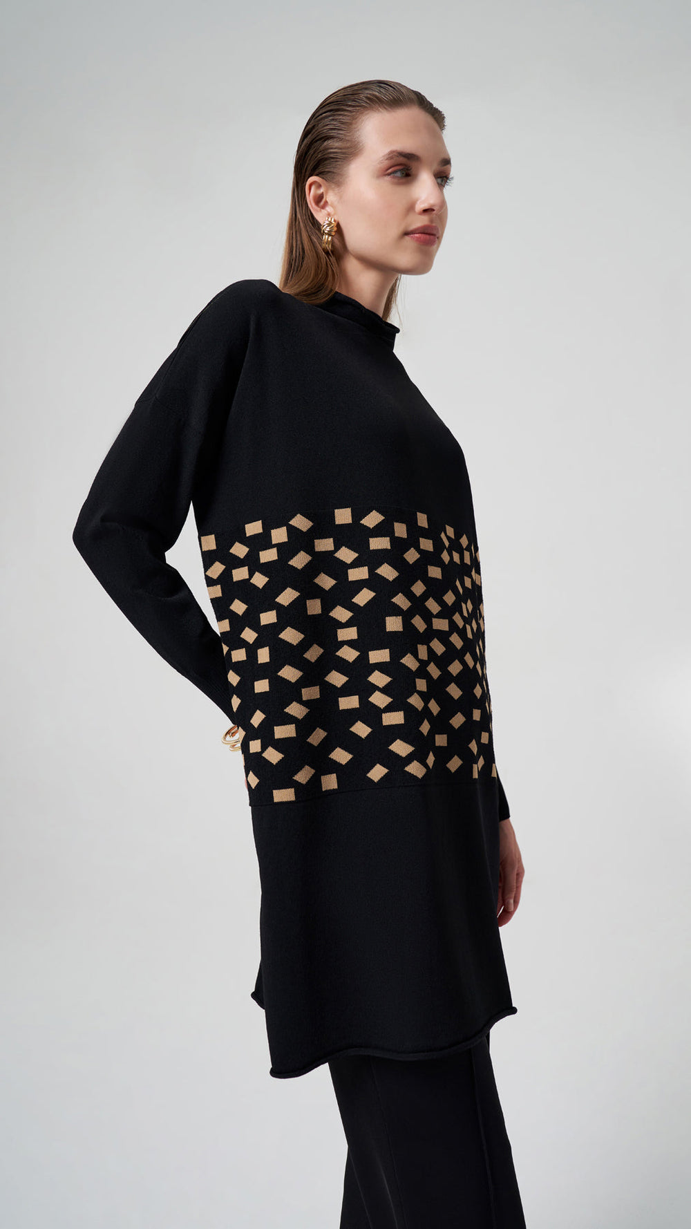 Misswhence Desenli Triko Tunik