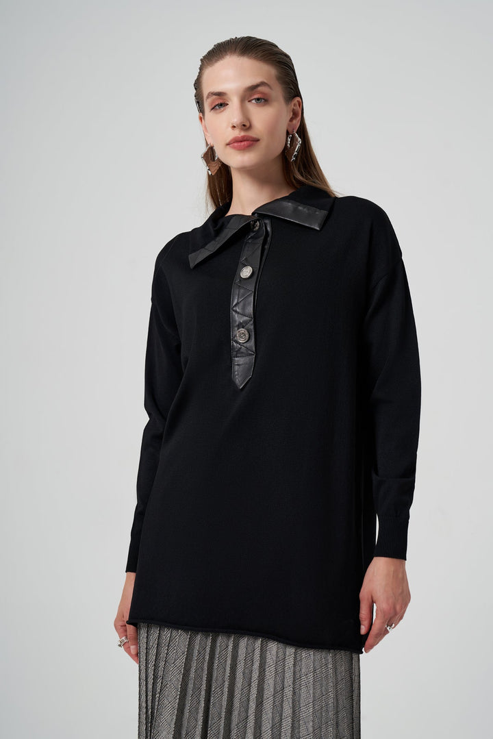 Misswhence Düğmeli Triko Tunik