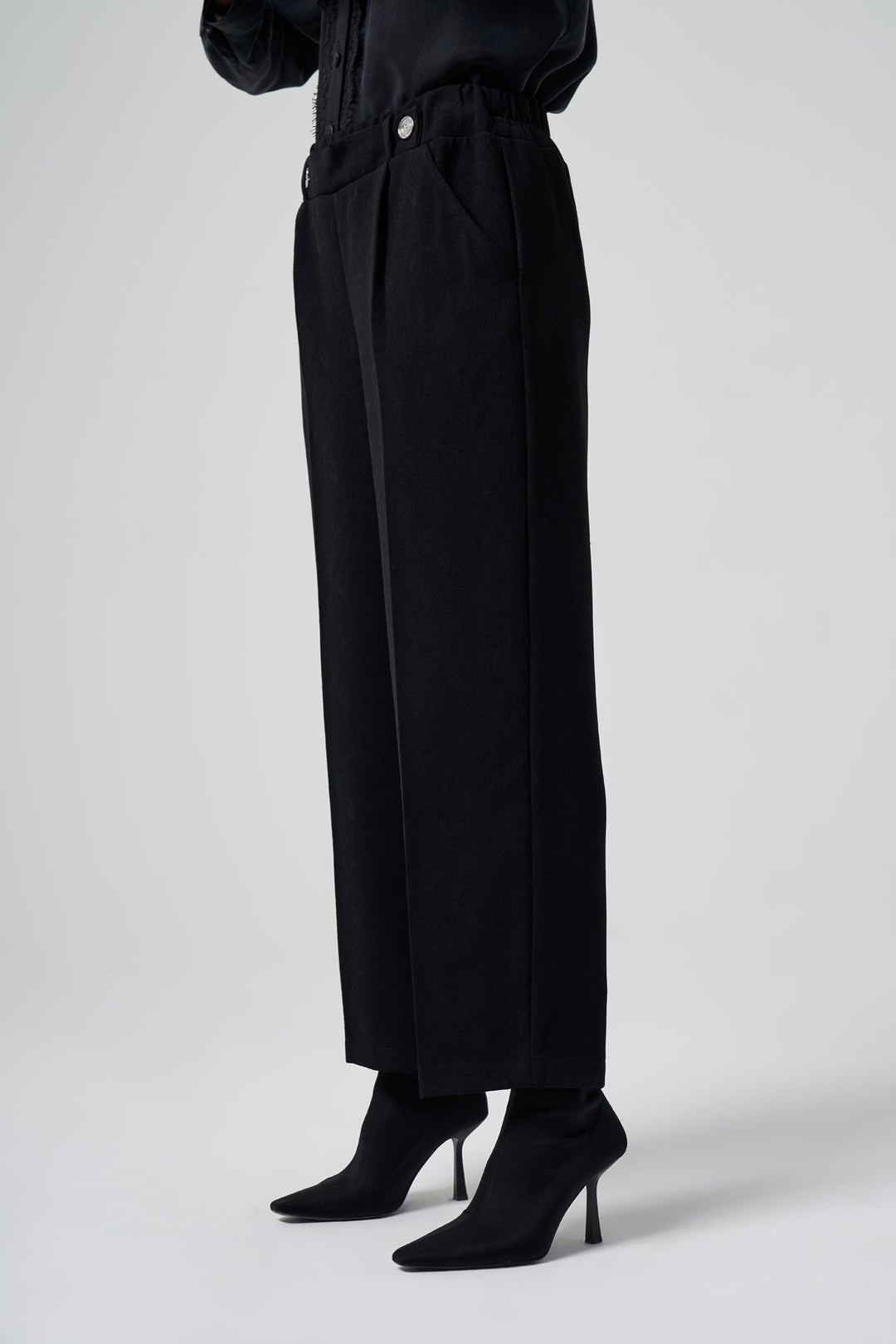 Misswhence Düğme Detaylı Pantolon 36102 - Siyah - Görsel 1 
