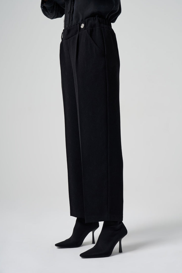 Misswhence Düğme Detaylı Pantolon 36102 - Siyah - Görsel 1 
