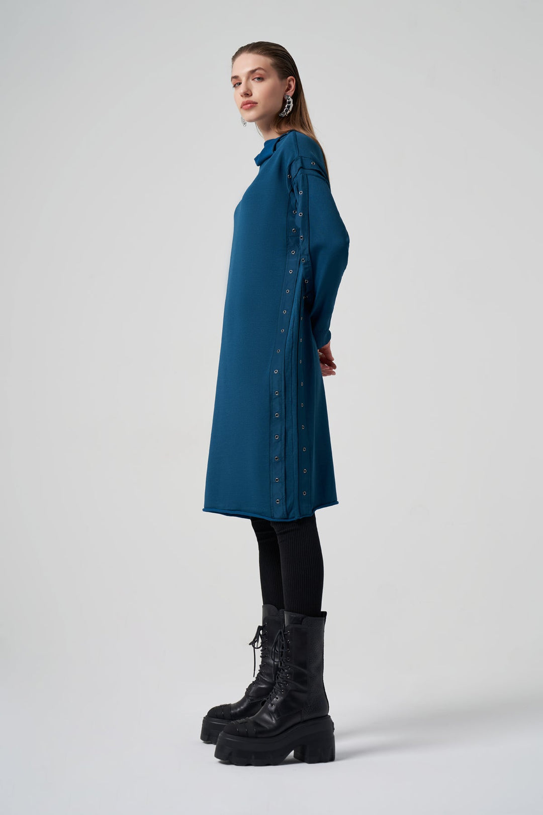Misswhence Triko Tunik 34021 - Petrol Mavisi - Görsel 1 