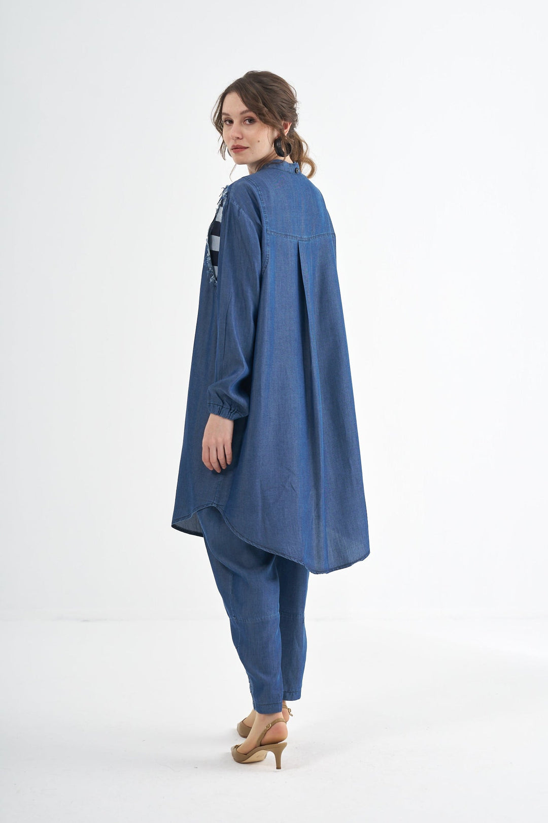 Misswhence Tencel Gömlek Pantolon Takım 37307 - Görsel 8