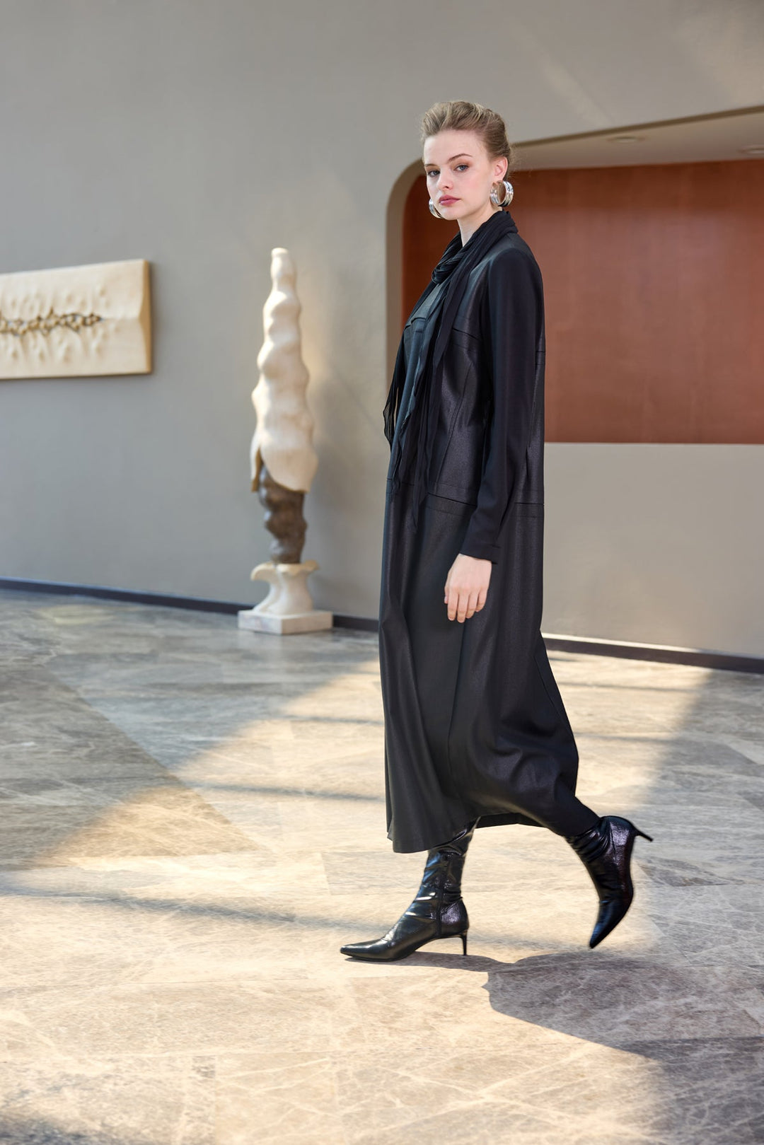 Misswhence Deri Görünümlü Elbise 40822 - Görsel 9