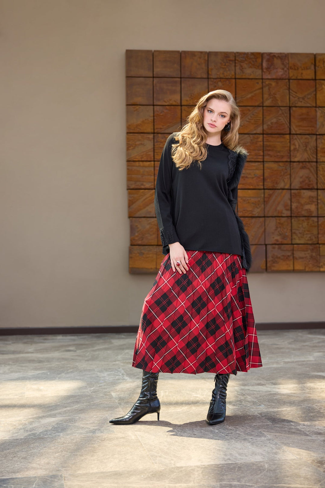 Misswhence Kürklü Triko Tunik