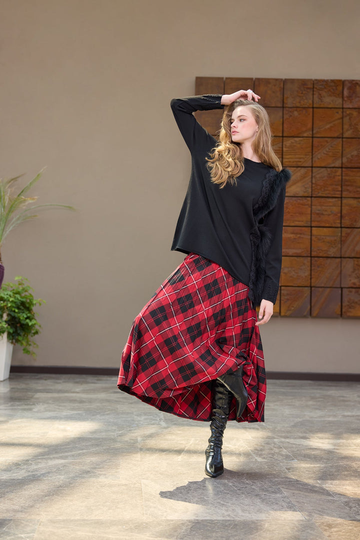 Misswhence Kürklü Triko Tunik