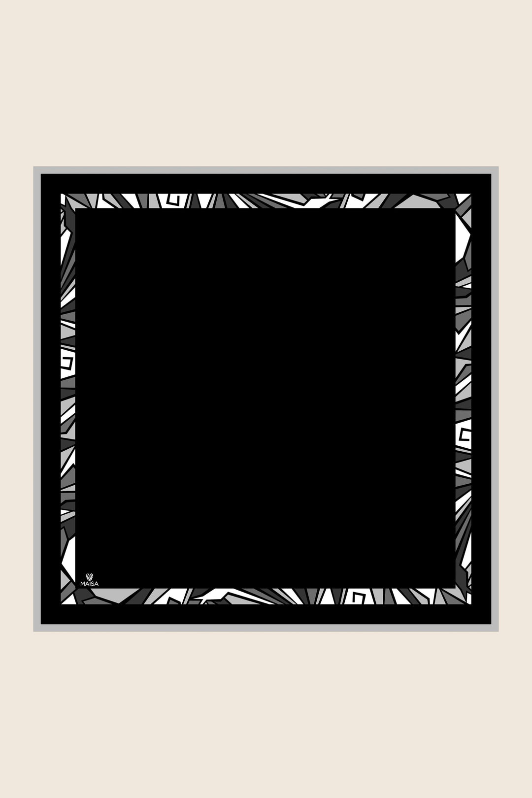 ADEN MULBERRY İPEK EŞARP 90*90 CM - Siyah 