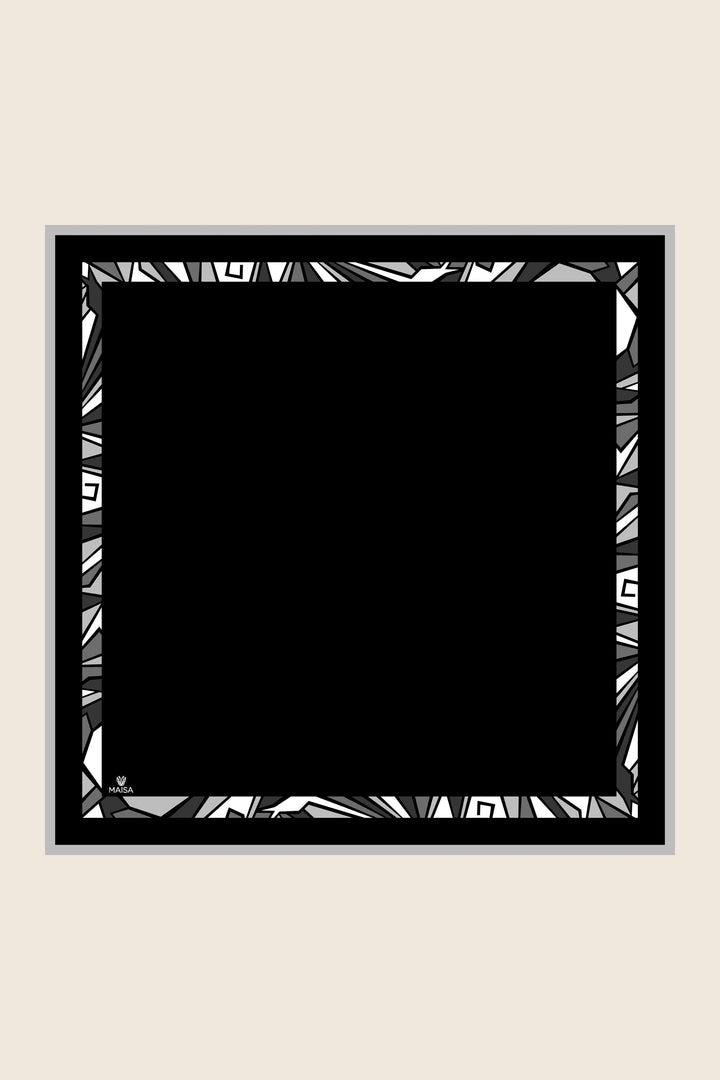 ADEN MULBERRY İPEK EŞARP 90*90 CM - Siyah 