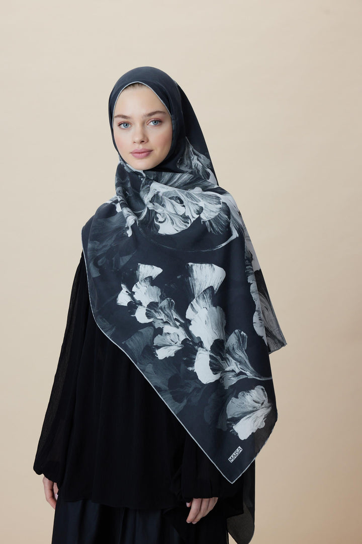 Maisa AKVA PAMUK İPEK ŞAL 70*190 CM - ANTRASİT
