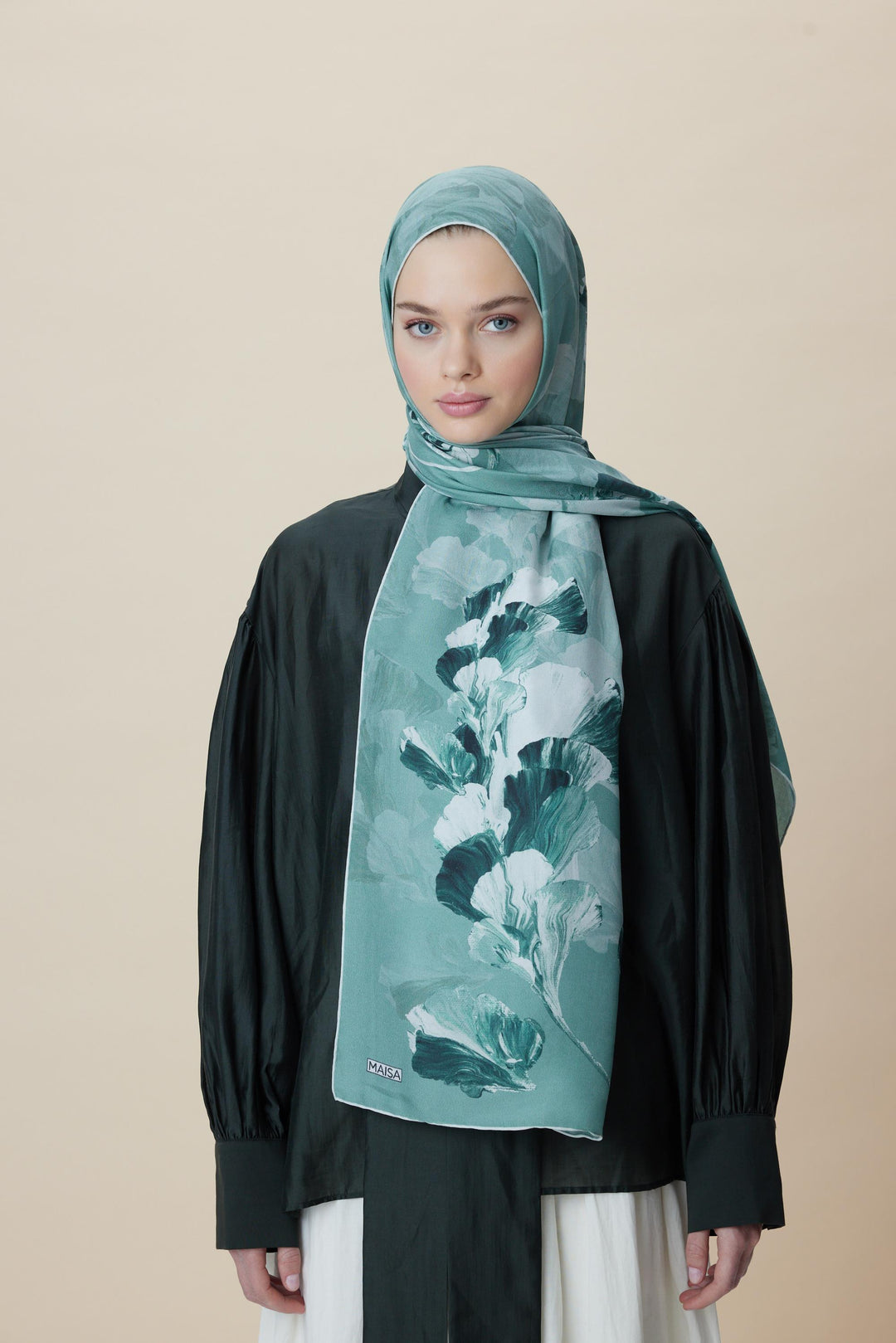 Maisa AKVA PAMUK İPEK ŞAL 70*190 CM - IHLAMUR YEŞİLİ