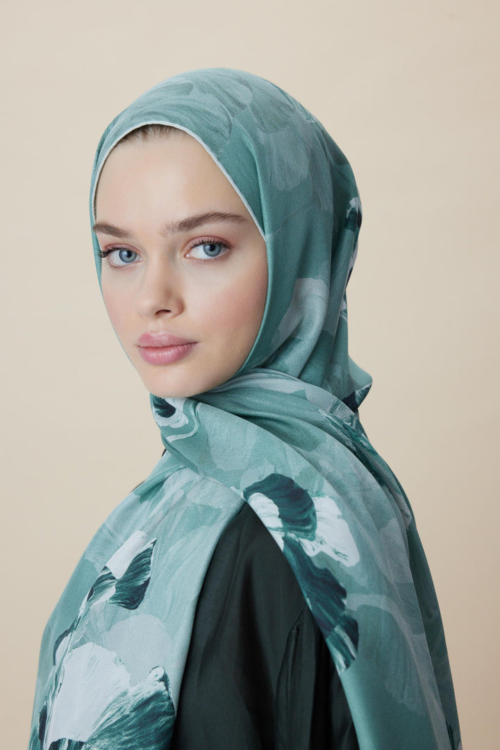 Maisa AKVA PAMUK İPEK ŞAL 70*190 CM - IHLAMUR YEŞİLİ