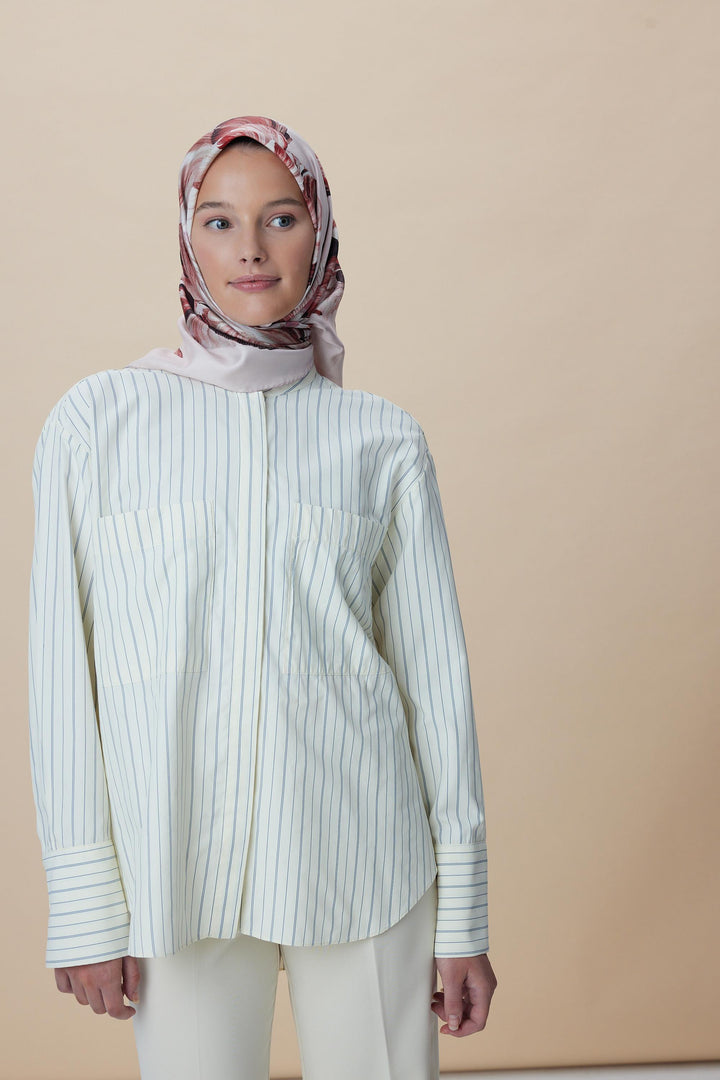 AKVA TİVİL İPEK EŞARP 90*90 CM - PUDRA PEMBE - Görsel 9