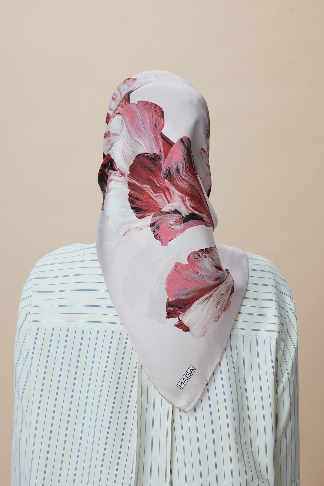 AKVA TİVİL İPEK EŞARP 90*90 CM - PUDRA PEMBE - Görsel 6