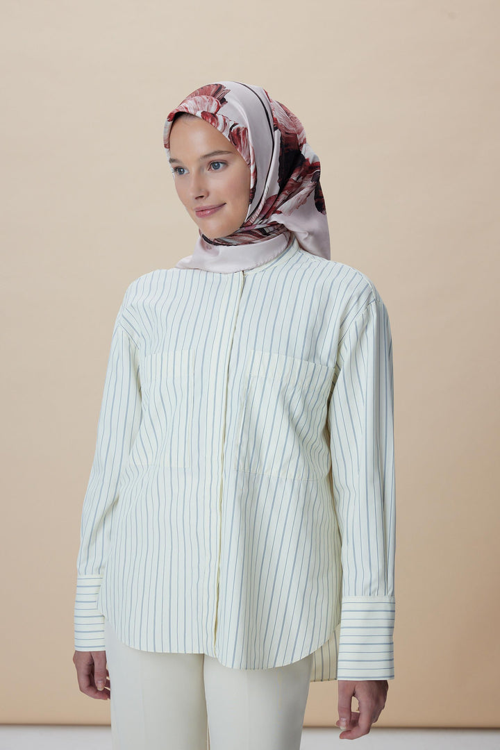 AKVA TİVİL İPEK EŞARP 90*90 CM - PUDRA PEMBE - Görsel 10