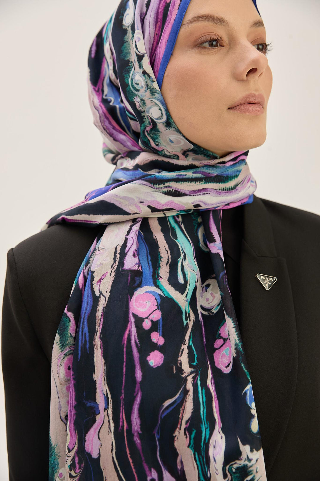 Maisa Alaz Floş Viskon Şal - Mor