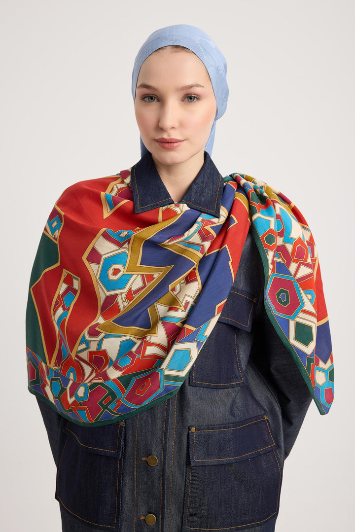 ALEV FLOŞ VİSKON ŞAL 70*190 CM - Yeşil 