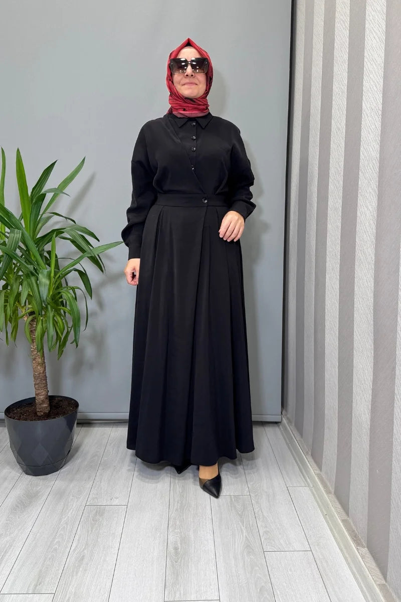 Almarwah Elbise 303876 - Siyah - Görsel 1 #renk_siyah