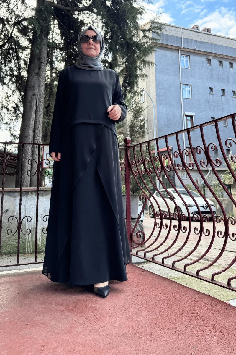 Almarwah Elbise 50646 - Siyah - Görsel 1 #renk_siyah