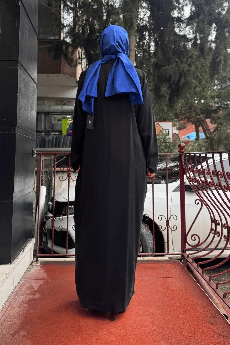 Almarwah Etnik Desenli Kap 404926 - Siyah - Görsel 2 #renk_siyah