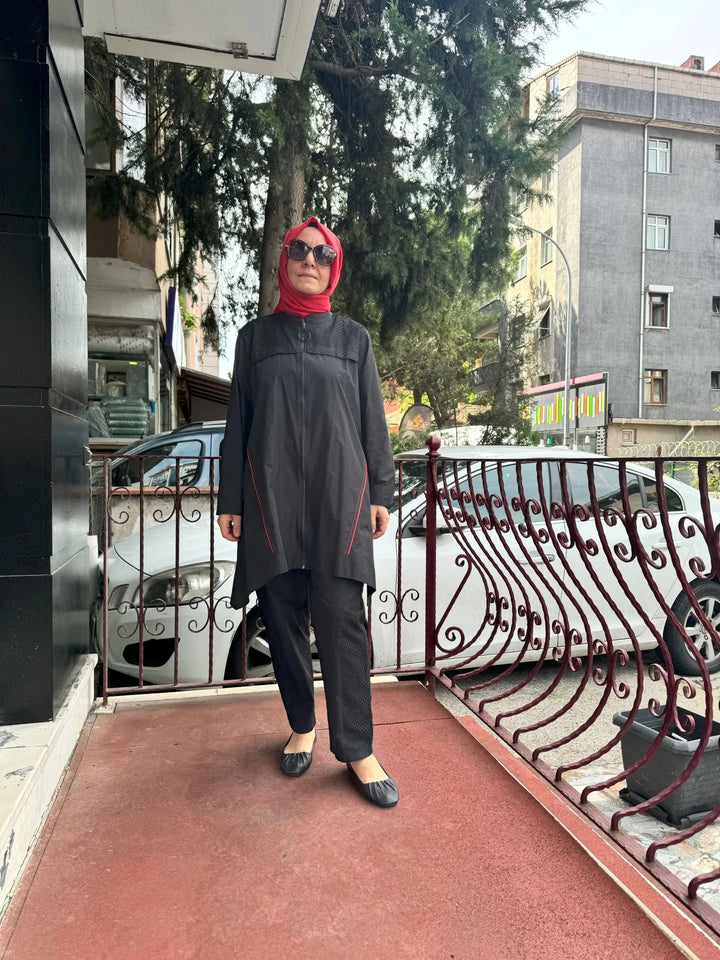 Almarwah File Detaylı Spor Takım 202642 - Siyah - Görsel 1 