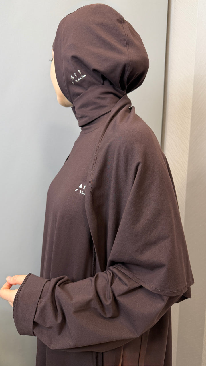 Almarwah Pelerin Detaylı Tunik Pantolon Takım ALL-3012 - Kahverengi - Görsel 5 