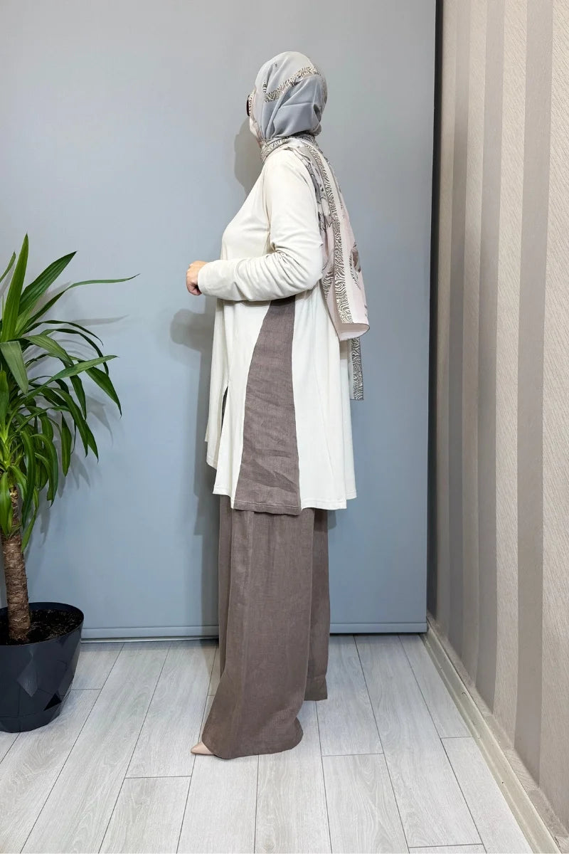 Almarwah Tunik 102260 - Ekru - Görsel 2 