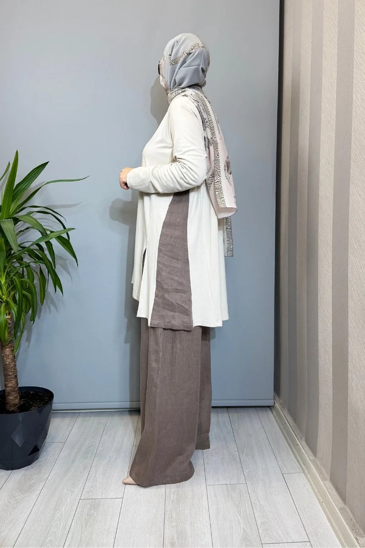 Almarwah Tunik 102260 - Ekru - Görsel 2 