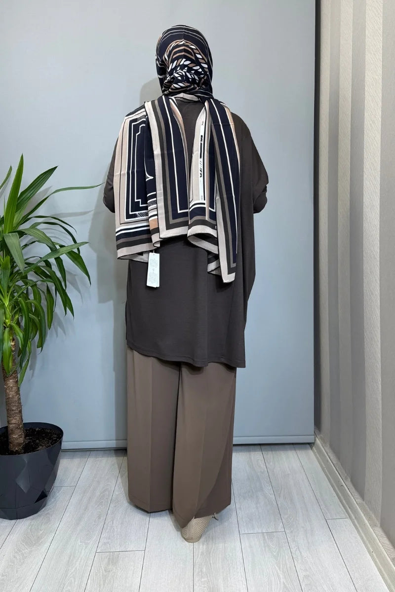 Almarwah Tunik 102227 - Kahve - Görsel 3 