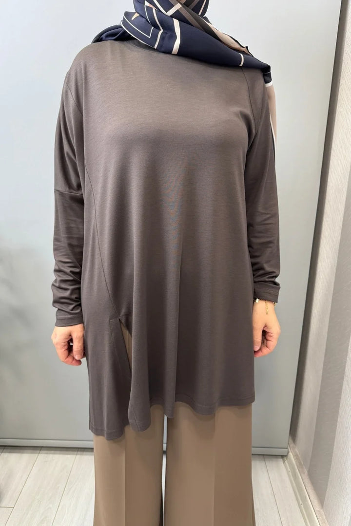 Almarwah Tunik 102227 - Kahve - Görsel 4 