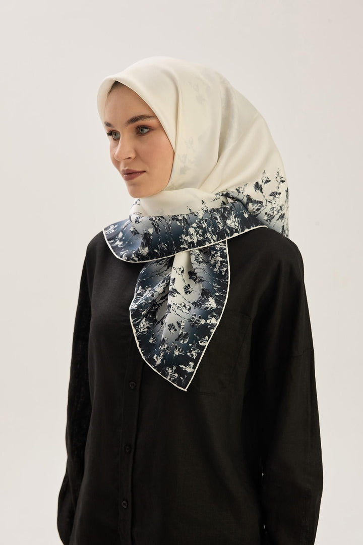 Maisa ARUS TİVİL İPEK EŞARP 90*90 CM - EKRU