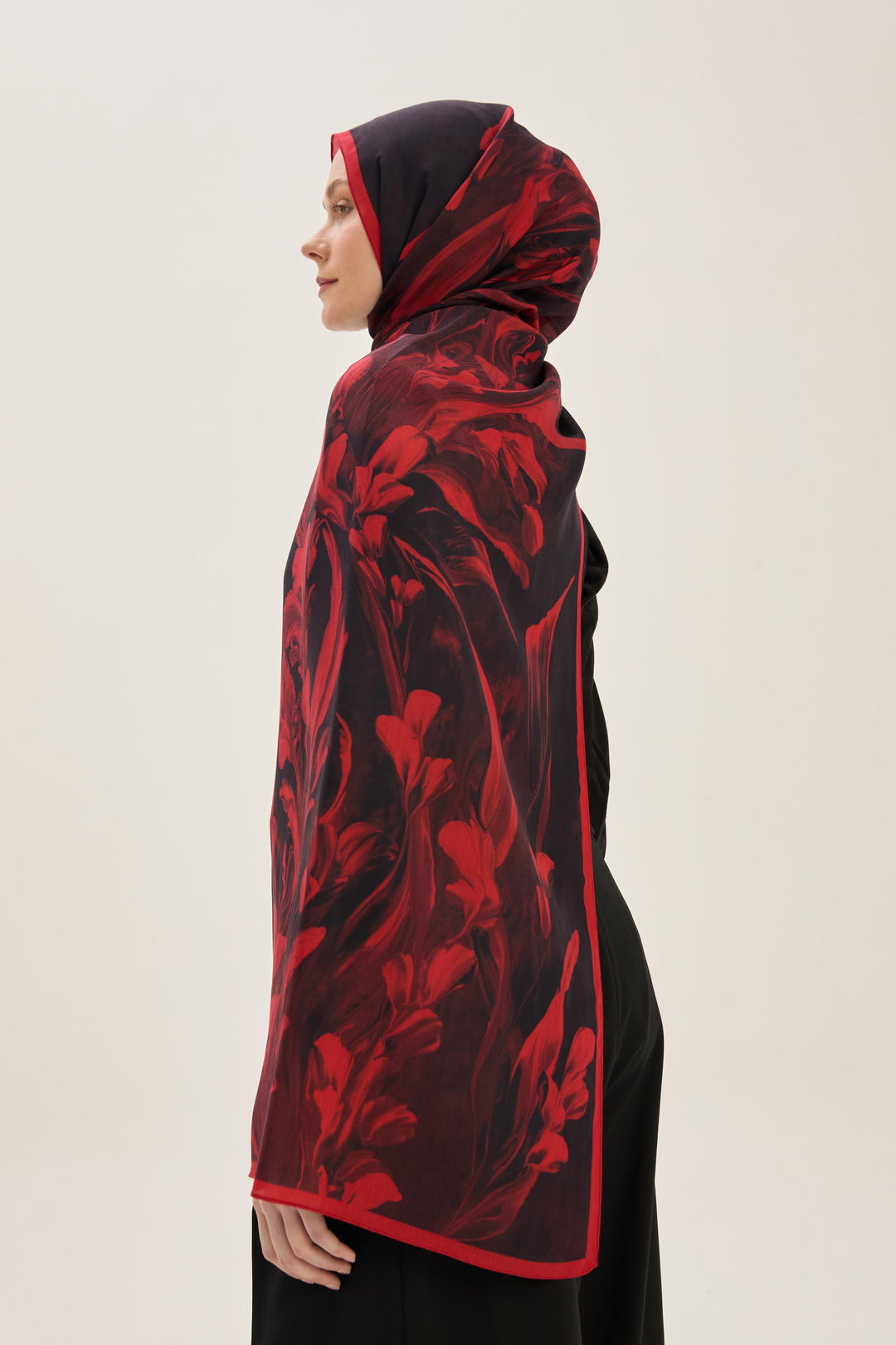 Maisa Arya Floş Viskon Şal - Bordo