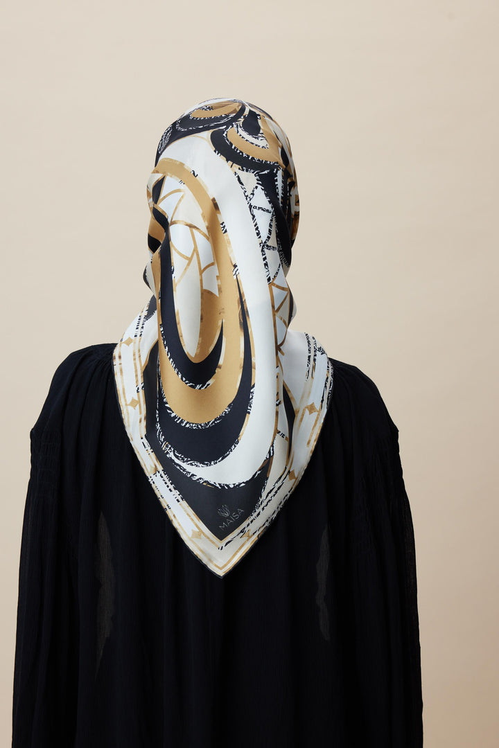 ATOL TİVİL İPEK EŞARP 90*90 CM - GOLD - Görsel 8