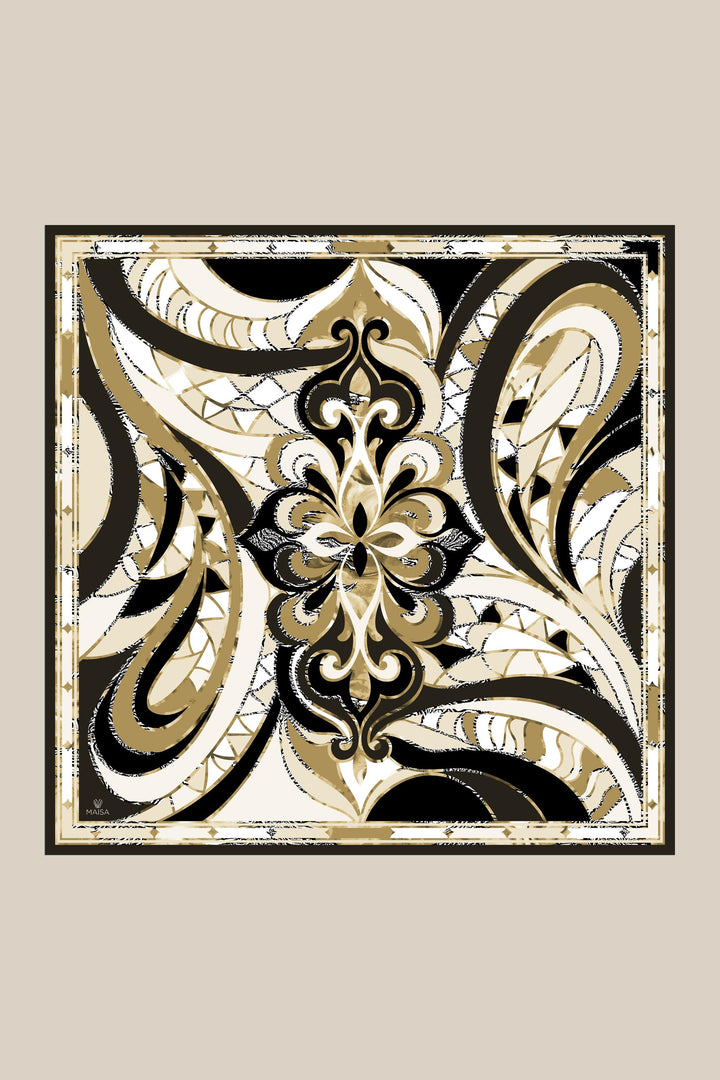 ATOL TİVİL İPEK EŞARP 90*90 CM - GOLD - Görsel 4